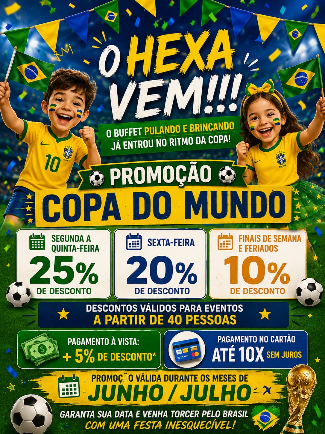 Buffet Pulando  e Brincando 